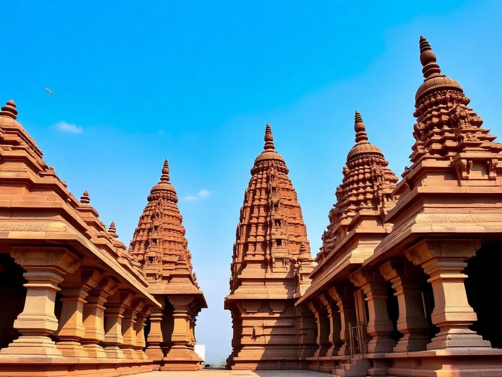 Khajuraho temple spires, Madhya Pradesh